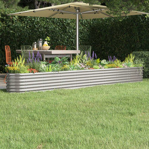 Verzinktes Stahl Hochbeet, 332cm, Silber