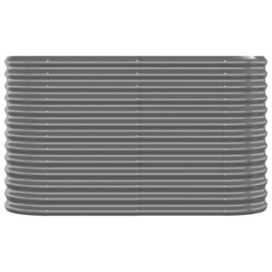 Verzinktes Stahl Hochbeet, 114 cm, Grau
