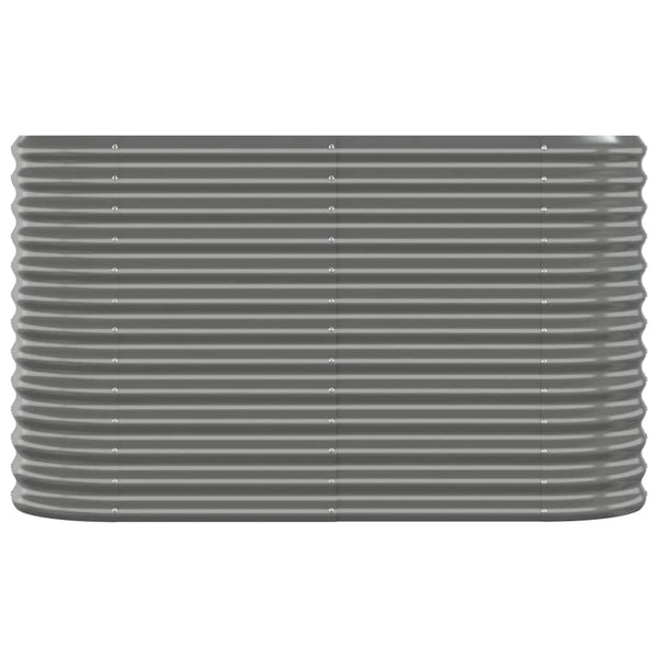 Verzinktes Stahl Hochbeet, 114 cm, Grau