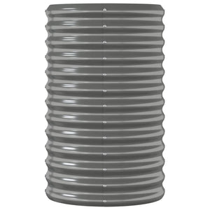 Verzinktes Stahl Hochbeet, 114 cm, Grau