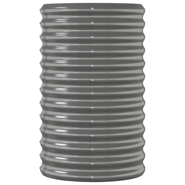 Verzinktes Stahl Hochbeet, 114 cm, Grau