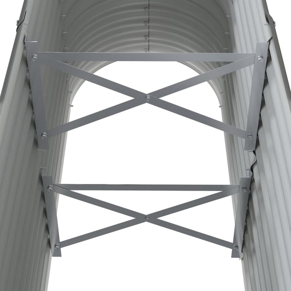 Verzinktes Stahl Hochbeet, 114 cm, Grau