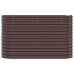 Verzinktes Stahl Hochbeet, 114x40x68 cm, Braun