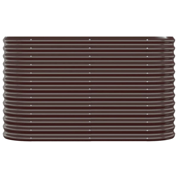 Verzinktes Stahl Hochbeet, 114x40x68 cm, Braun