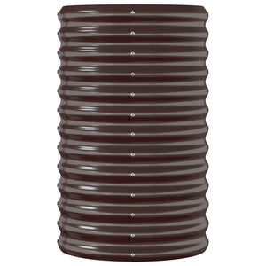 Verzinktes Stahl Hochbeet, 114x40x68 cm, Braun