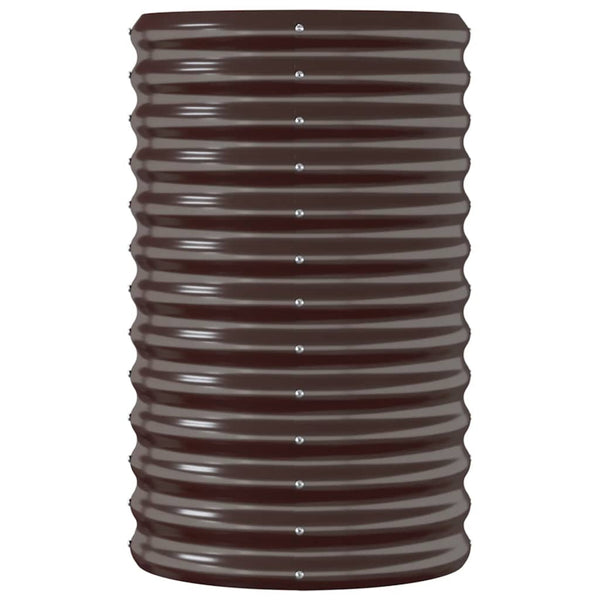 Verzinktes Stahl Hochbeet, 114x40x68 cm, Braun