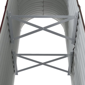 Verzinktes Stahl Hochbeet, 114x40x68 cm, Braun