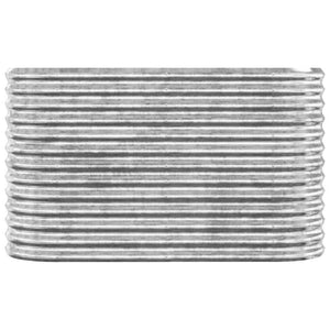 Verzinktes Stahl Hochbeet, 114x40x68cm, Silber