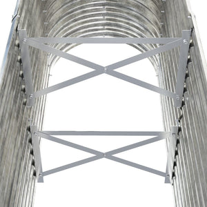 Verzinktes Stahl Hochbeet, 114x40x68cm, Silber