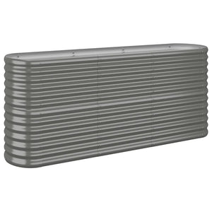 vidaXL Carré potager en acier galvanisé 152x40x68 cm Gris