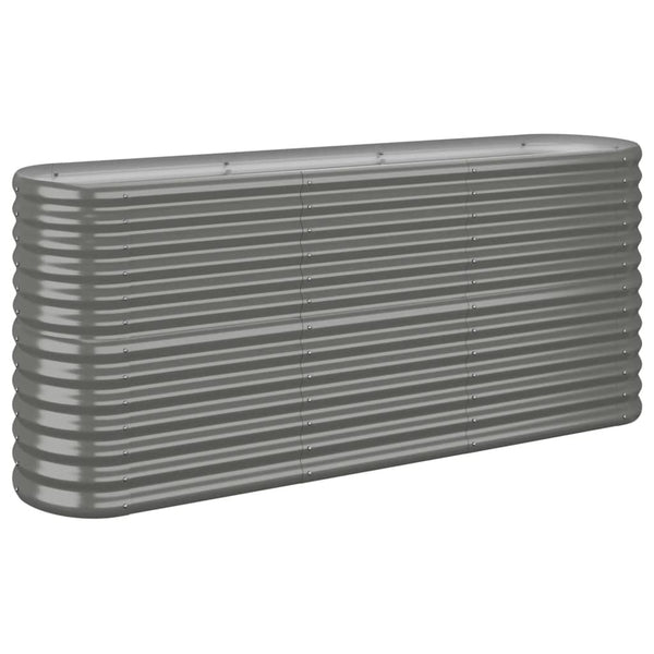 vidaXL Carré potager en acier galvanisé 152x40x68 cm Gris