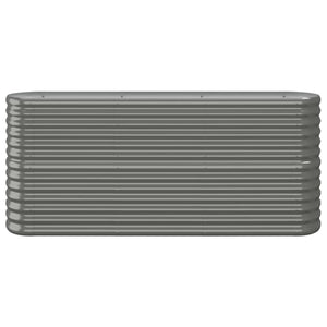 vidaXL Carré potager en acier galvanisé 152x40x68 cm Gris