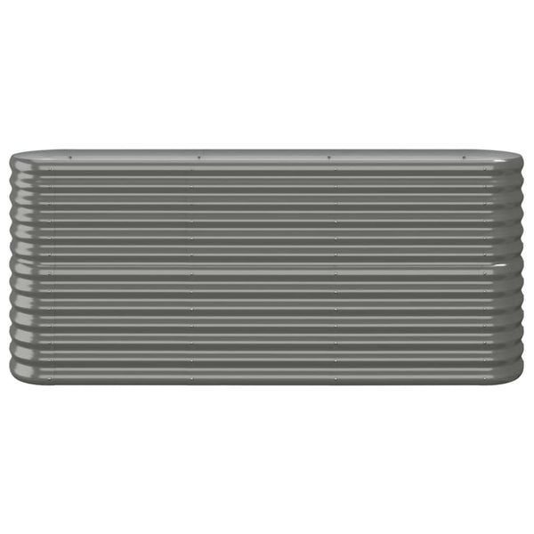vidaXL Carré potager en acier galvanisé 152x40x68 cm Gris