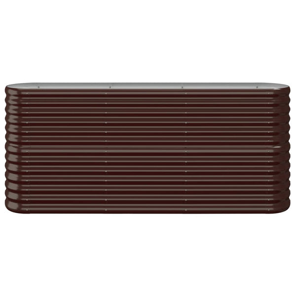 Verzinktes Stahl Hochbeet Braun 152x40x68cm