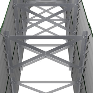 Verzinktes Stahl Hochbeet, 224 cm, Grün