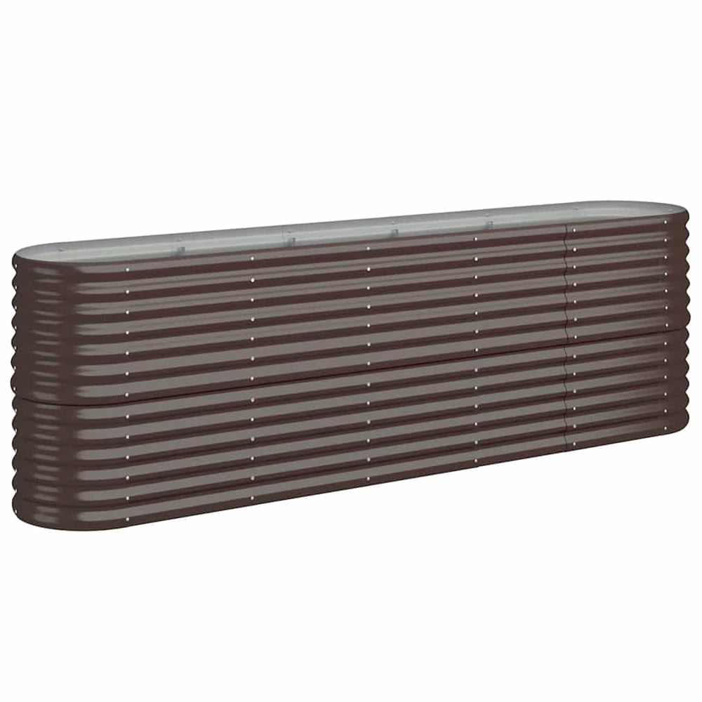Verzinktes Stahl Hochbeet Braun 224cm