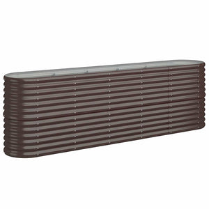 Verzinktes Stahl Hochbeet Braun 224cm