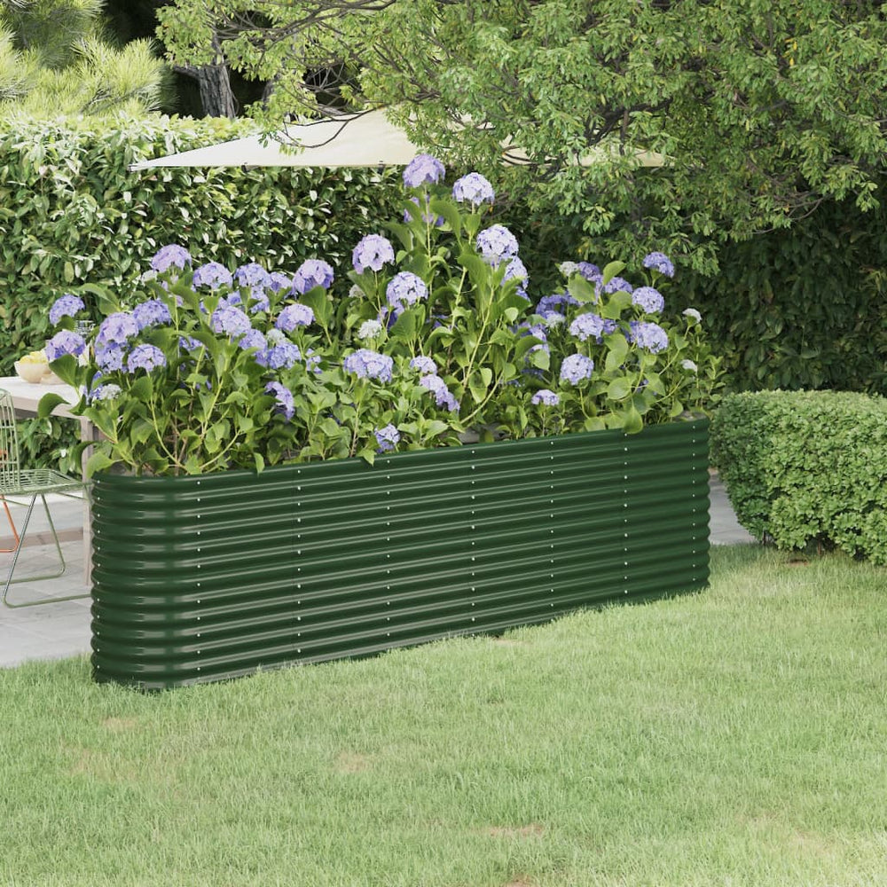 Verzinktes Stahl Hochbeet Grün 260cm