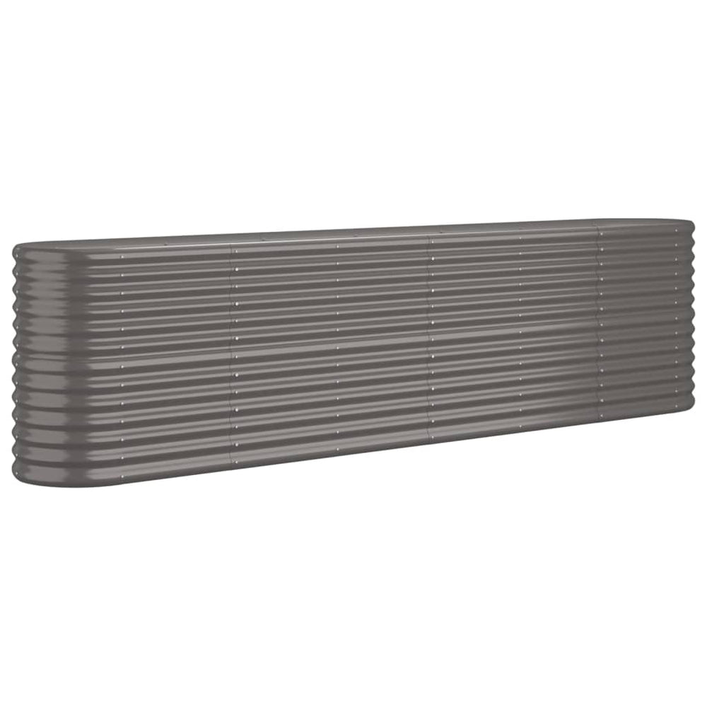 Verzinktes Stahl Hochbeet, 260 cm, Grau