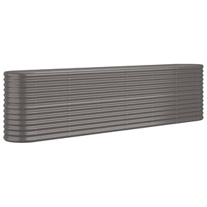 Verzinktes Stahl Hochbeet, 260 cm, Grau