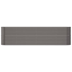 Verzinktes Stahl Hochbeet, 260 cm, Grau