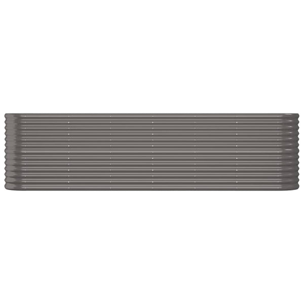 Verzinktes Stahl Hochbeet, 260 cm, Grau