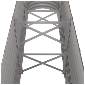 Verzinktes Stahl Hochbeet, 260 cm, Grau