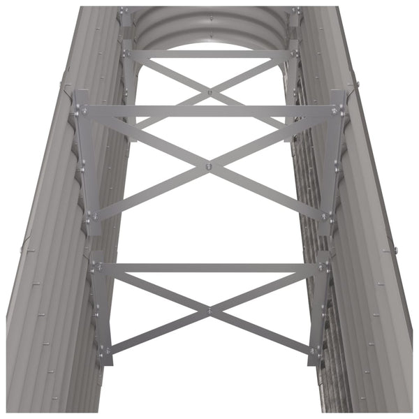 Verzinktes Stahl Hochbeet, 260 cm, Grau