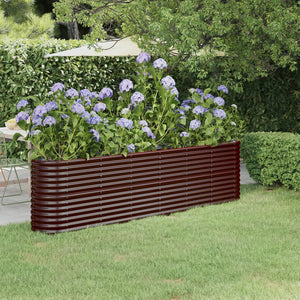Verzinktes Stahl Hochbeet, 260cm Braun