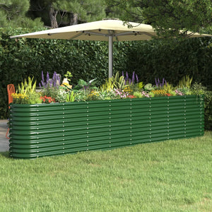 Hochbeet aus Stahl, Grün, 332 cm