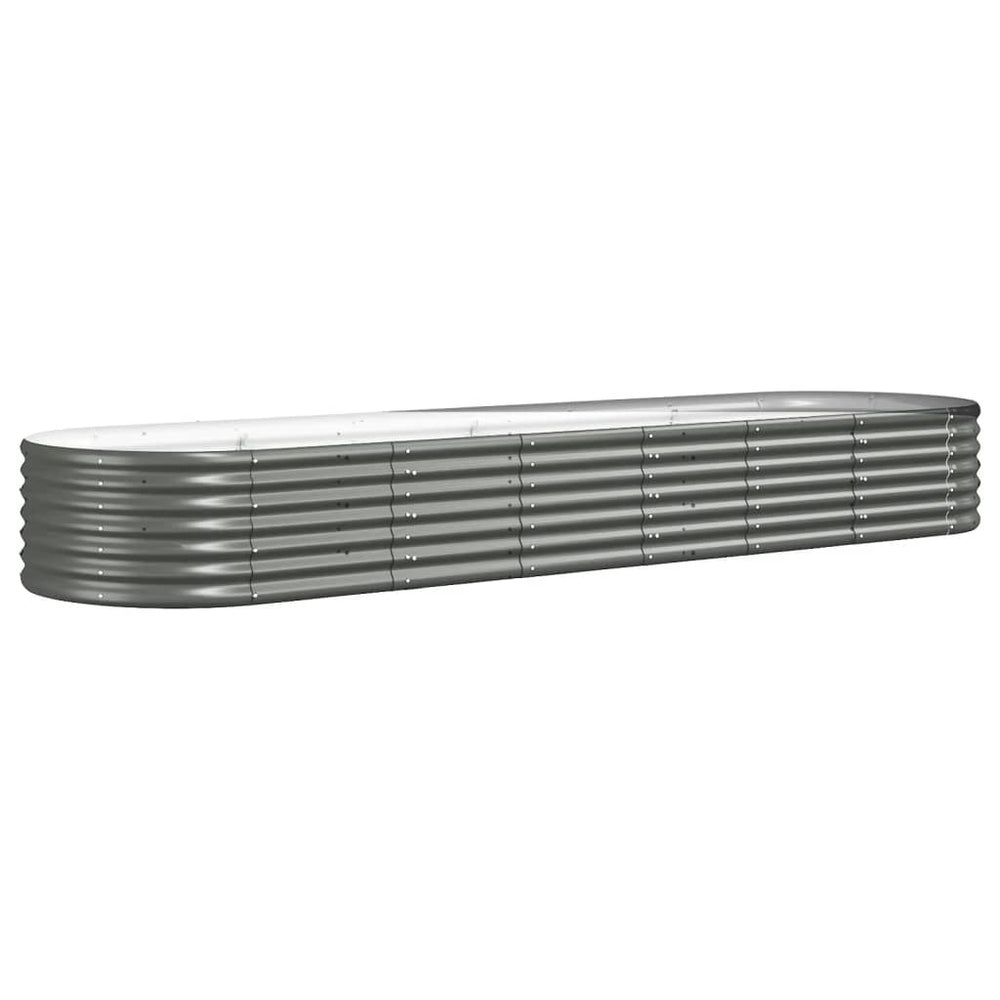 Verzinktes Stahl Hochbeet, 296 cm, Grau
