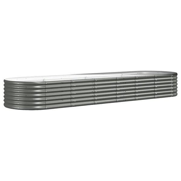Verzinktes Stahl Hochbeet, 296 cm, Grau