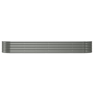 Verzinktes Stahl Hochbeet, 296 cm, Grau
