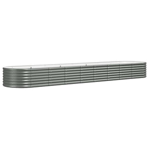 Verzinktes Stahl Hochbeet, 368 cm, Grau