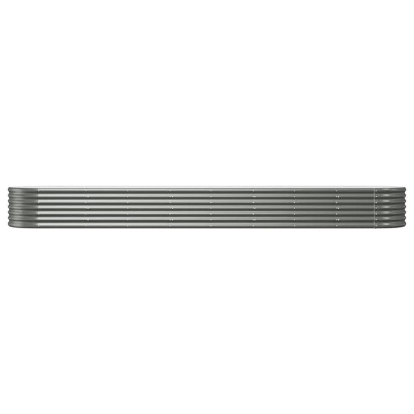 Verzinktes Stahl Hochbeet, 368 cm, Grau