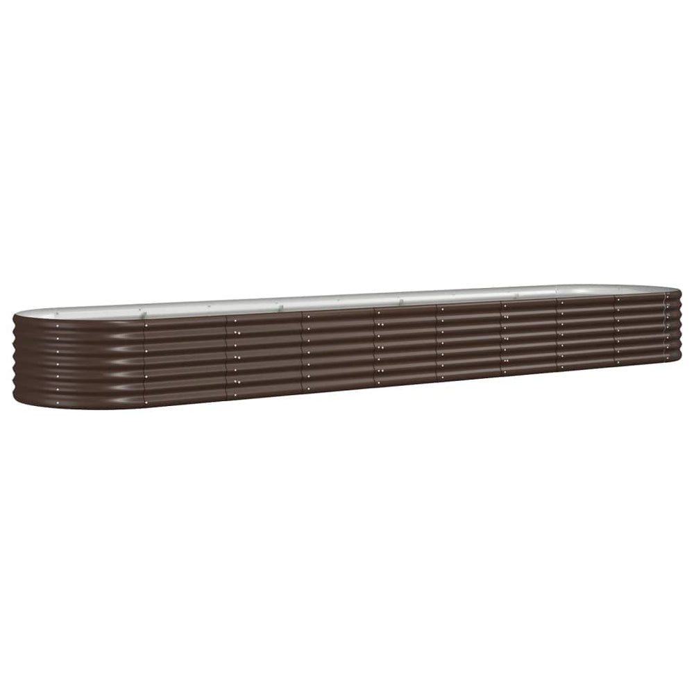 Verzinktes Stahl Hochbeet, 368 cm, Braun