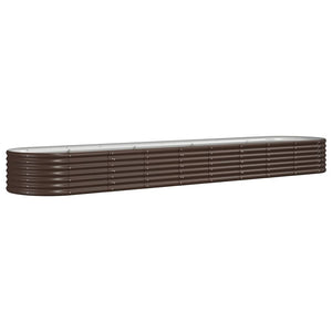 vidaXL Carré potager en acier galvanisé 368x80x36 cm Marron