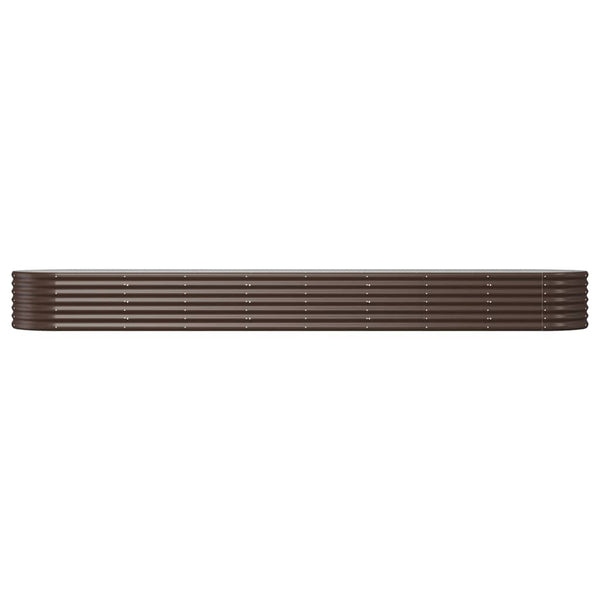 vidaXL Carré potager en acier galvanisé 368x80x36 cm Marron