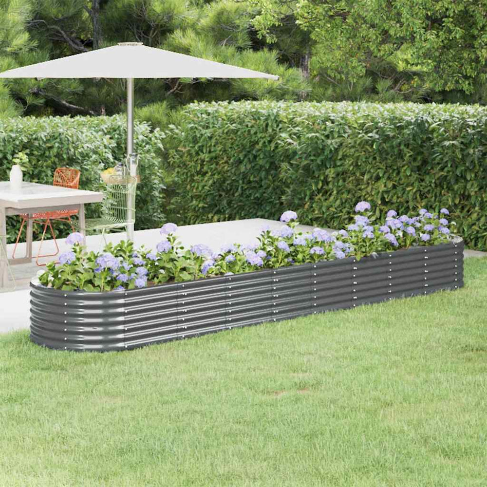 Hochbeet Anthrazit 368x80x36 cm Verzinkt