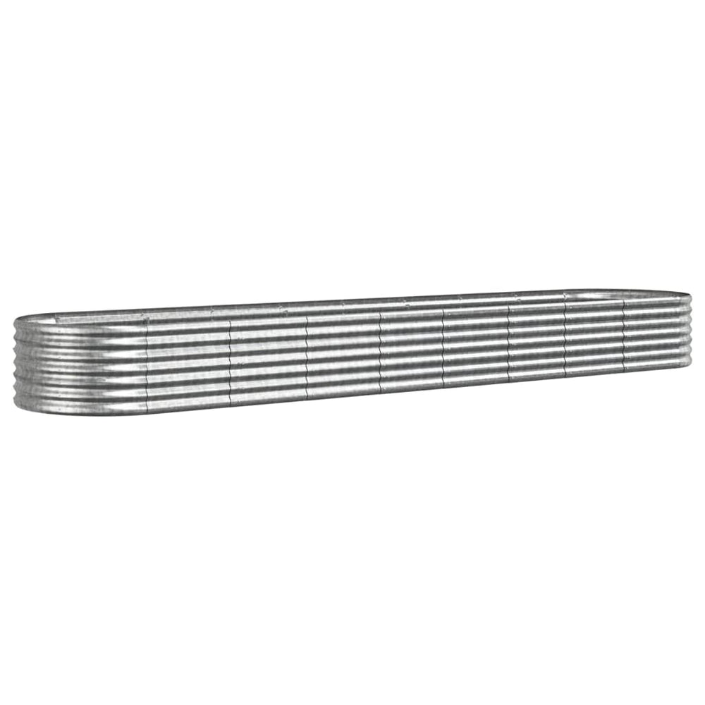 Verzinktes Stahl Hochbeet, 368 cm, Silber