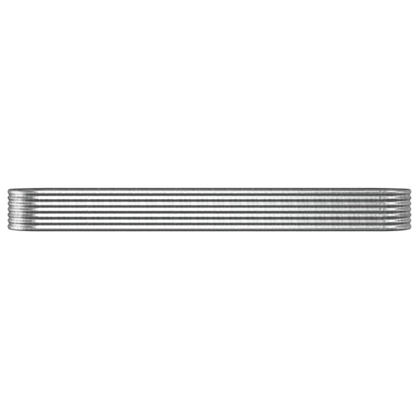 Verzinktes Stahl Hochbeet, 368 cm, Silber