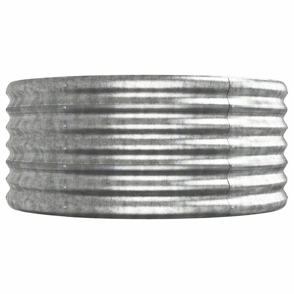 Verzinktes Stahl Hochbeet, 368 cm, Silber