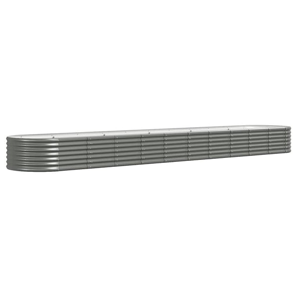 Verzinktes Stahl Hochbeet, 440 cm, Grau