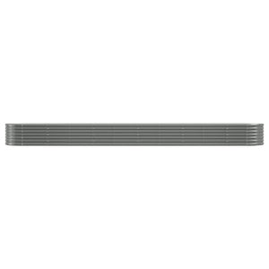 Verzinktes Stahl Hochbeet, 440 cm, Grau