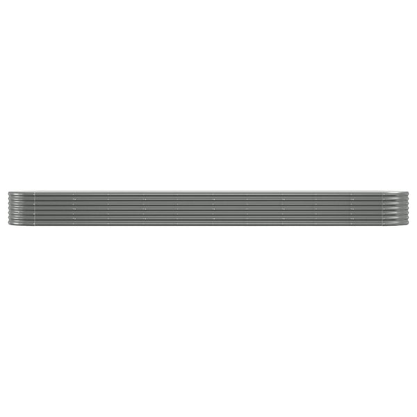 Verzinktes Stahl Hochbeet, 440 cm, Grau