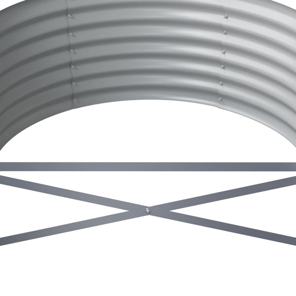 Verzinktes Stahl Hochbeet, 440 cm, Grau