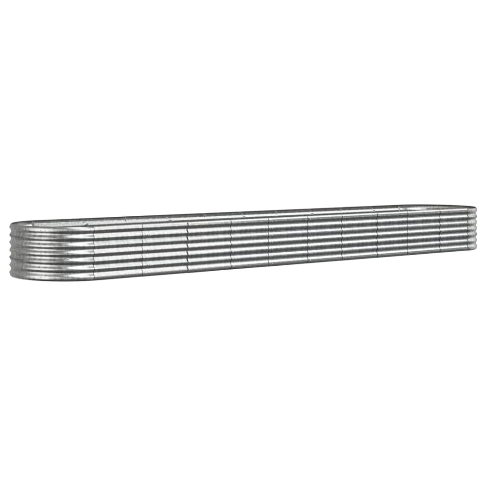Verzinktes Stahl Hochbeet 440cm Silber