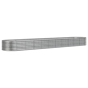 Verzinktes Stahl Hochbeet 440cm Silber