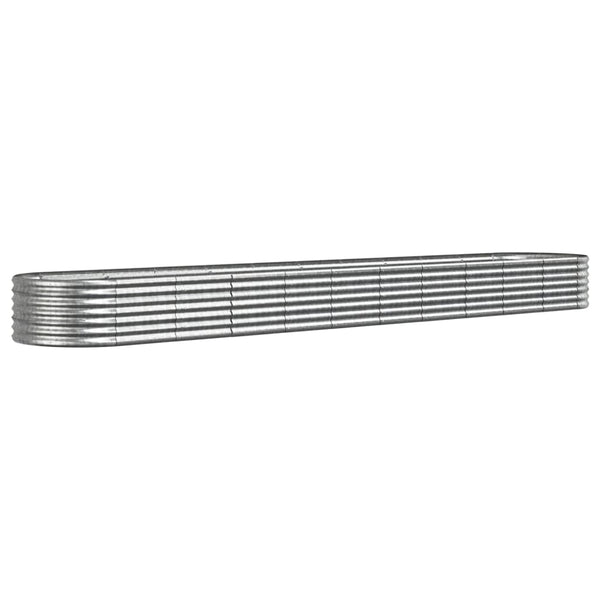 Verzinktes Stahl Hochbeet 440cm Silber