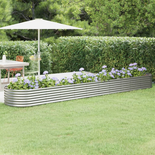 Verzinktes Stahl Hochbeet 440cm Silber